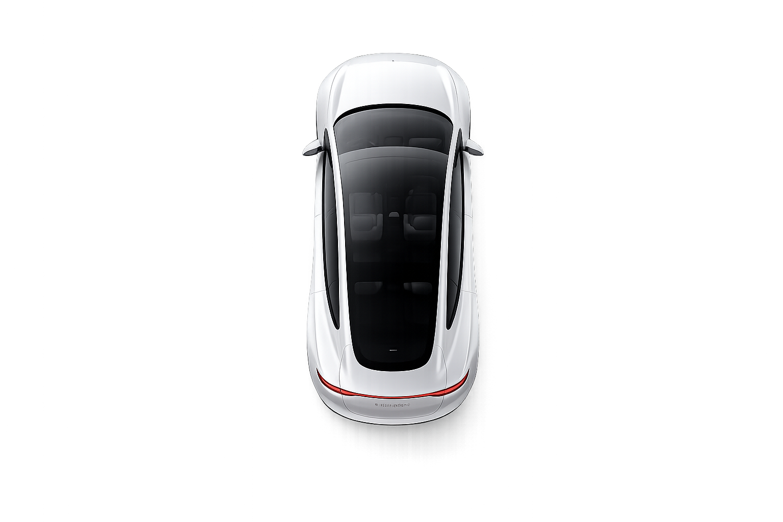 LUMINARA S1 — top view with panoramic glass roof